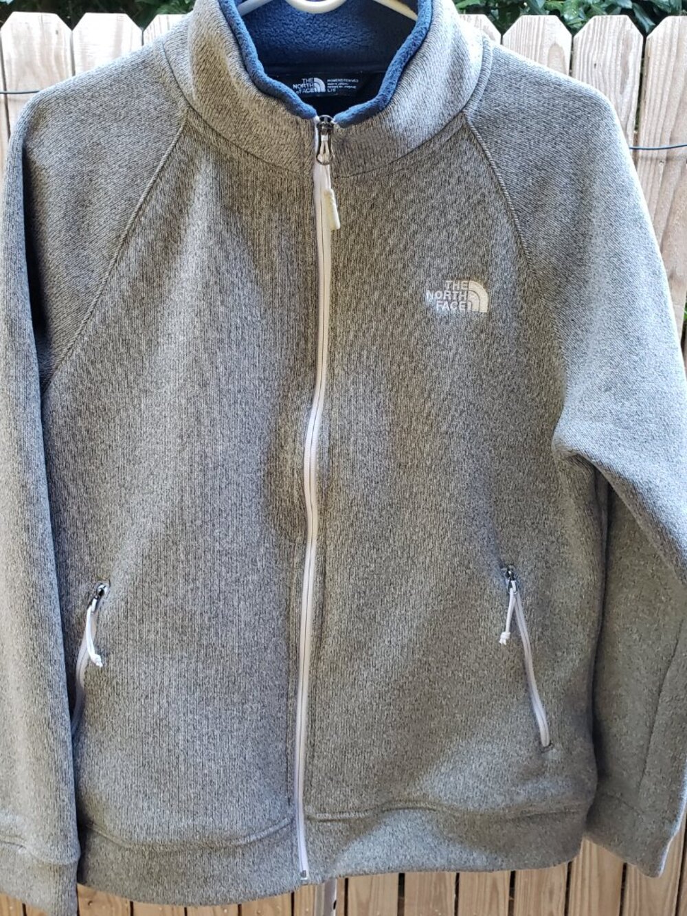 EUC THE NORTH FACE fleece lined soft warm cozy zipped, pockets (L) jacket